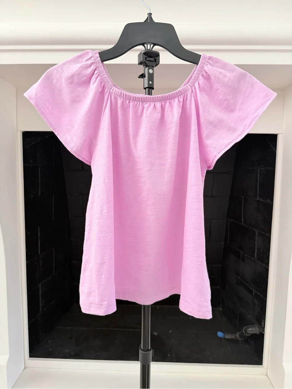 GAP Girls Pink Off-Shoulder Flutter Sleeve Top- Girls M